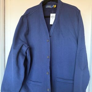 Ralph lauren polo sweat shirt material cardigan